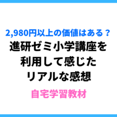 進研ゼミ小学講座の口コミ